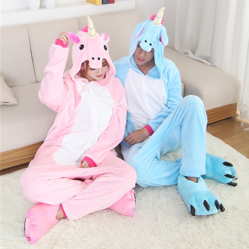 Pink & Blue Unicorn Adult Animal Onesies Pajamas With Best Price