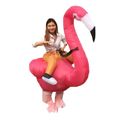 Blow Up Inflatable Flamingo Costumes Halloween Animal Funny Suit for Adult