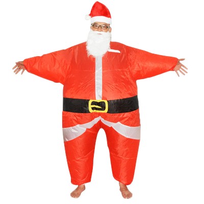 Inflatable Santa Christmas Decorations Party Blow Up Costume Outfit