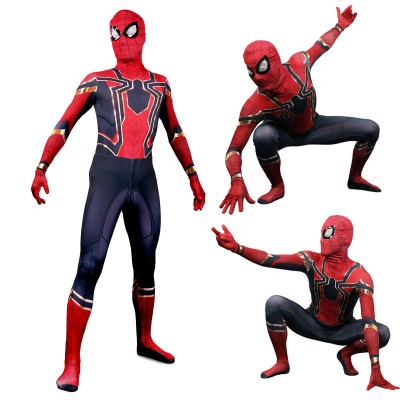 Iron Spider Man Suit Cosplay Costume Bodysuit Zentai For Adult & Kids