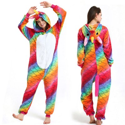 Scale Unicorn Adult Animal Onesie Pajamas Costume