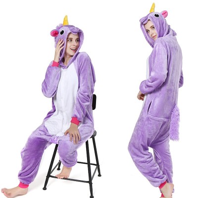 Purple Unicorn Adult Animal Onesie Pajamas Costume