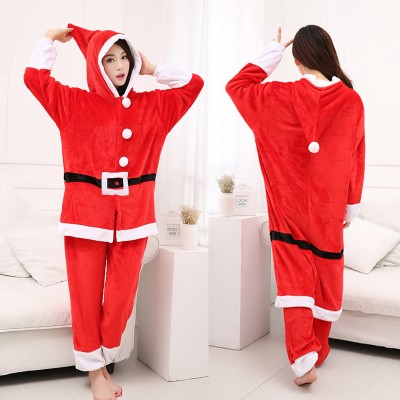 Santa Claus Adult Animal Onesie Pajamas Christmas Costume