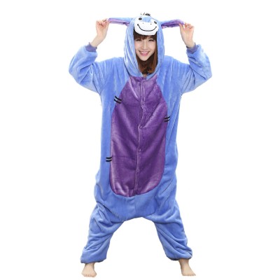 Eeyore Donkey Adult Animal Onesie Pajamas Winnie the Pooh Costume