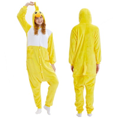 Yellow Duck Adult Animal Onesie Pajamas Costume