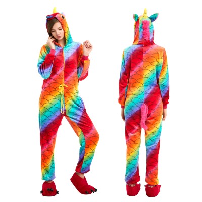Scale Unicorn Onesie Zip Up Anime Animal Onesies for Adult