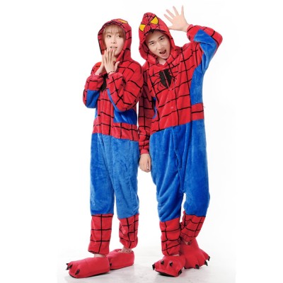 Womens & Mens Spiderman Onesie Pajamas Costume Unisex