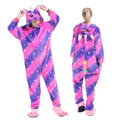 Purple Rainbow Unicorn Onesie Pajamas Costumes Adult Animal Onesies