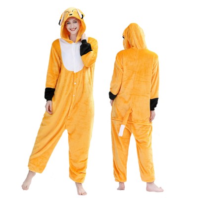 Fox Onesie Pajamas Costumes Adult Animal Onesies Button Closure