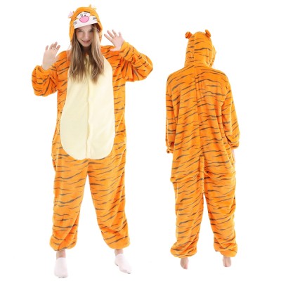 Tigger Onesie Pajamas Adult Animal Onesies Winnie the Pooh Halloween Costumes