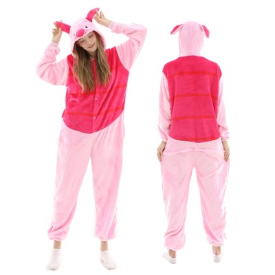 Piglet Onesie Pajamas Adult Animal Onesies Winnie the Pooh Halloween Costumes