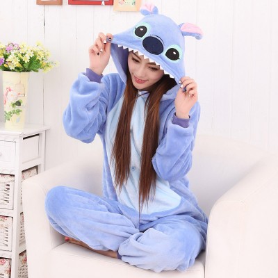 Stitch Onesie Flannel Pajamas Lilo & Stitch Halloween Costumes