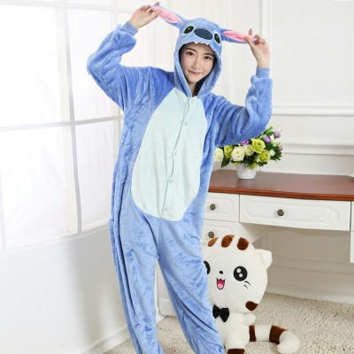 Stitch Onesie Costumes Adult Animal Onesies Flannel Pajamas