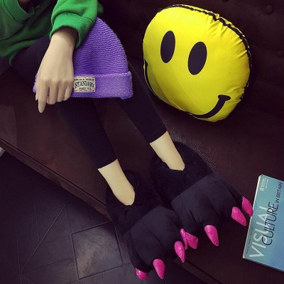 Black Paw Slippers Animal Onesies Pajamas Costume Shoes