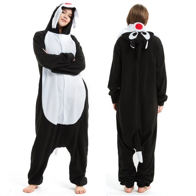 Black Wolf Onesie Pajamas Adult Animal Onesies