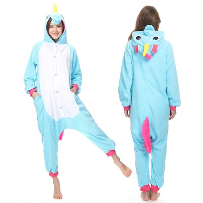 Blue Unicorn Onesie Pajamas Adult Animal Onesies