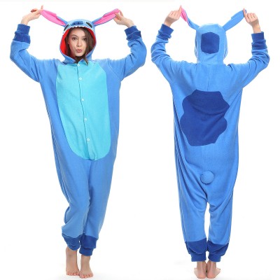 Blue Stitch Onesie Pajamas Adult Animal Onesies