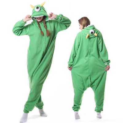 Mike Wazowski Onesie Pajamas for Adult Animal Onesies Cosplay Halloween Costumes