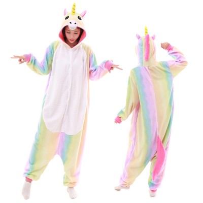 Rainbow Unicorn Onesie Pajamas for Adult Animal Onesies Cosplay Halloween Costumes