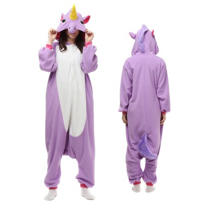 Purple Unicorn Onesie Pajamas for Adult Animal Onesies Cosplay Halloween Costumes