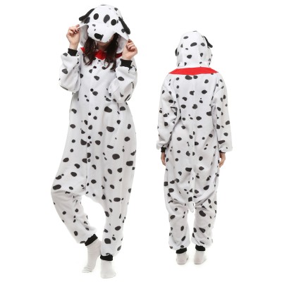 Dalmatian Onesie Pajamas for Adult Animal Onesies Cosplay Halloween Costumes