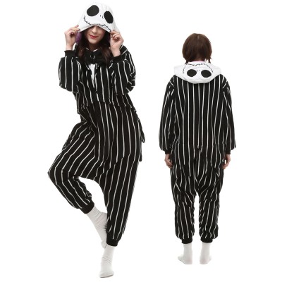 Jack Skellington Onesie Pajamas for Adult Animal Onesies Cosplay Halloween Costumes