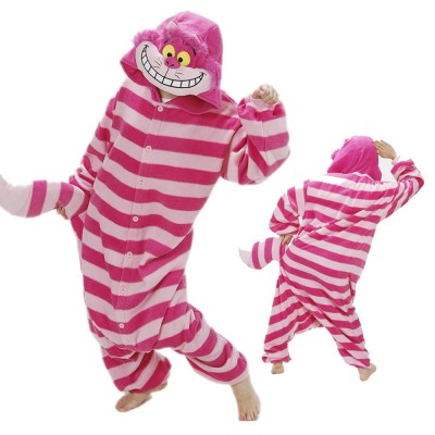 Cheshire Cat Onesie Pajamas for Adult Animal Onesies Cosplay Halloween Costumes