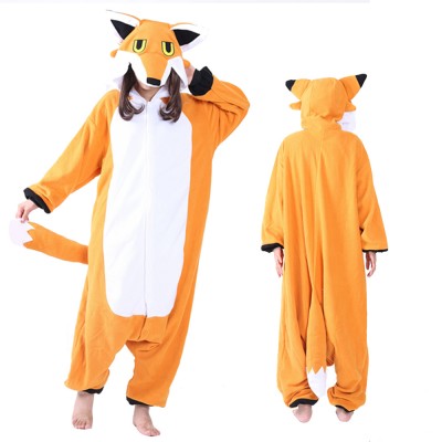 Mr.Fox Onesie Pajamas for Adult Animal Onesies Cosplay Halloween Costumes