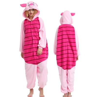 Piglet Onesie Pajamas for Adult Animal Onesies Cosplay Halloween Costumes