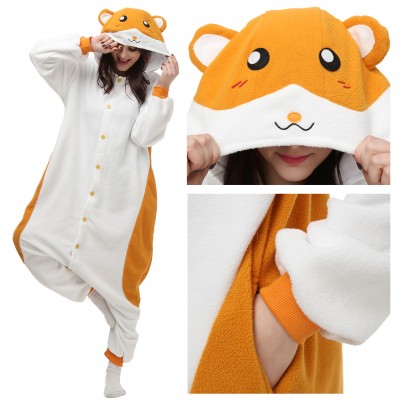 Hamtaro Onesie Pajamas for Adult Animal Onesies Cosplay Halloween Costumes