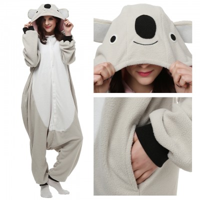 Koala Onesie Pajamas for Adult Animal Onesies Cosplay Halloween Costumes