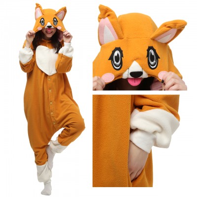 Corgi Dog Onesie Pajamas for Adult Animal Onesies Cosplay Halloween Costumes