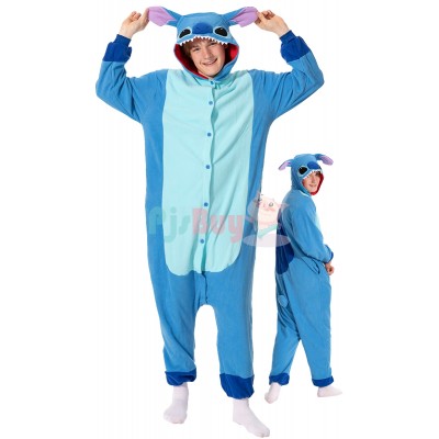 Womens & Mens Stitch Onesie Pajamas Halloween Costume Cosplay Outfit