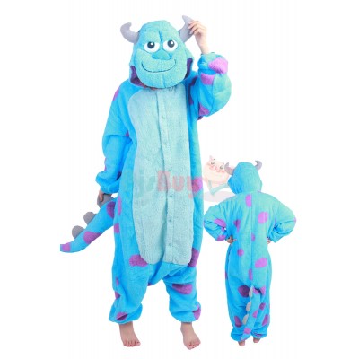 Mens & Womens Sullivan Halloween Costume Cute Sully Onesie Flannel Pajamas