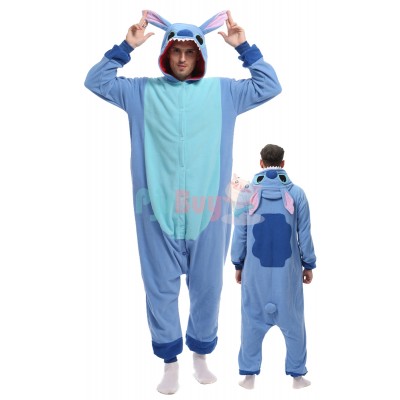 Womens & Mens Stitch Onesie Pajamas Plus Size Halloween Costume Idea