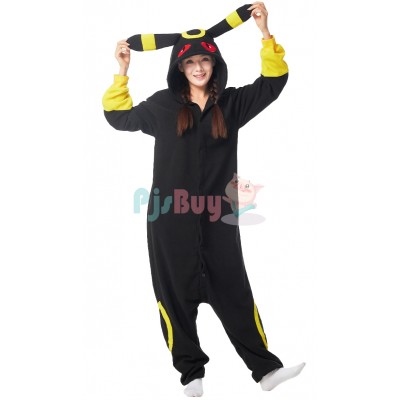 Umbreon Cosplay Eevee Evolution Halloween Costume for Adult Onesie Pajamas