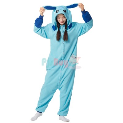 Glaceon Onesie Outfit For Adult Easy Cute Halloween Costume Idea