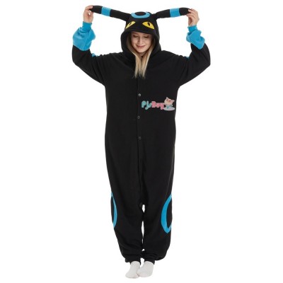 Shiny Umbreon Onesie for Adult Evolutions Halloween Costume Party Outfit