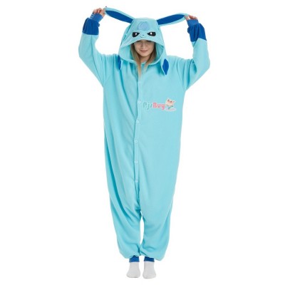 Glaceon Onesie for Adult Evolutions Halloween Costume Party Outfit