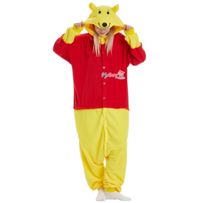 Winnie The Pooh Onesie for Adult Bear Halloween Costume Party Outfit