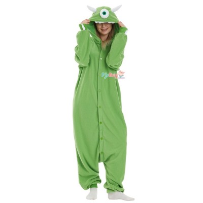 Mike Wazowski Onesie for Adult Easy Halloween Costume Party Outfit