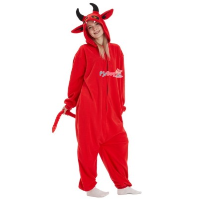 Devil Onesie for Adult Cute Easy Halloween Costume Party Outfit