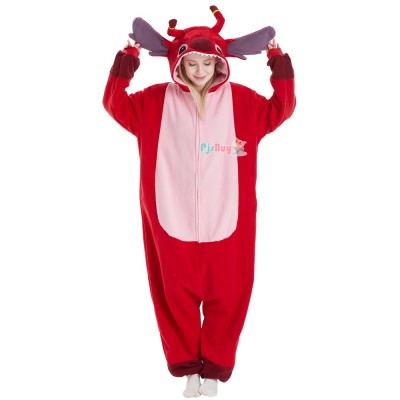 Red Stitch Leroy Onesie for Adult Cute Easy Halloween Costume Party Outfit