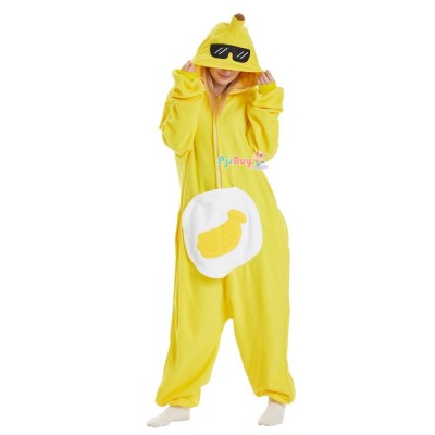 Banana Onesie for Adult Cute Fruit Halloween Costume Party Outfit