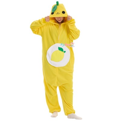 Lemon Onesie for Adult Cute Fruit Halloween Costume Party Outfit