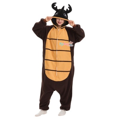 Rhinoceros Beetle Onesie for Adult Cute Animal Halloween Costume Party Outfit