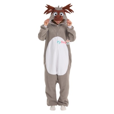 Reindeer Onesie for Adult Cute Animal Halloween Costume Christmas Party Outfit