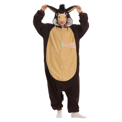 Donkey Onesie for Adult Cute Animal Halloween Costume Party Outfit