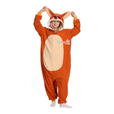 Fox Onesie for Adult Cute Animal Halloween Costume Party Outfit