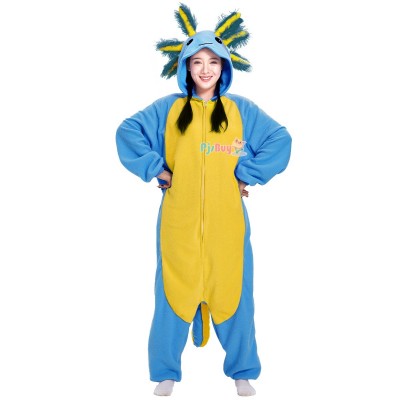 Axolotl Onesie for Men & Women Cute Halloween Costume Party Outfit